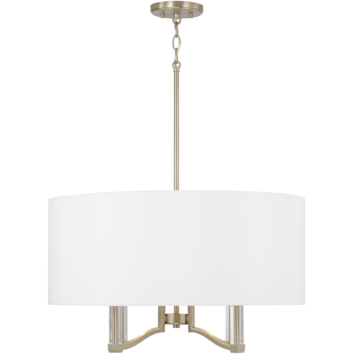 Ingrid 4 Light 24 inch Matte Brass Pendant Ceiling Light
