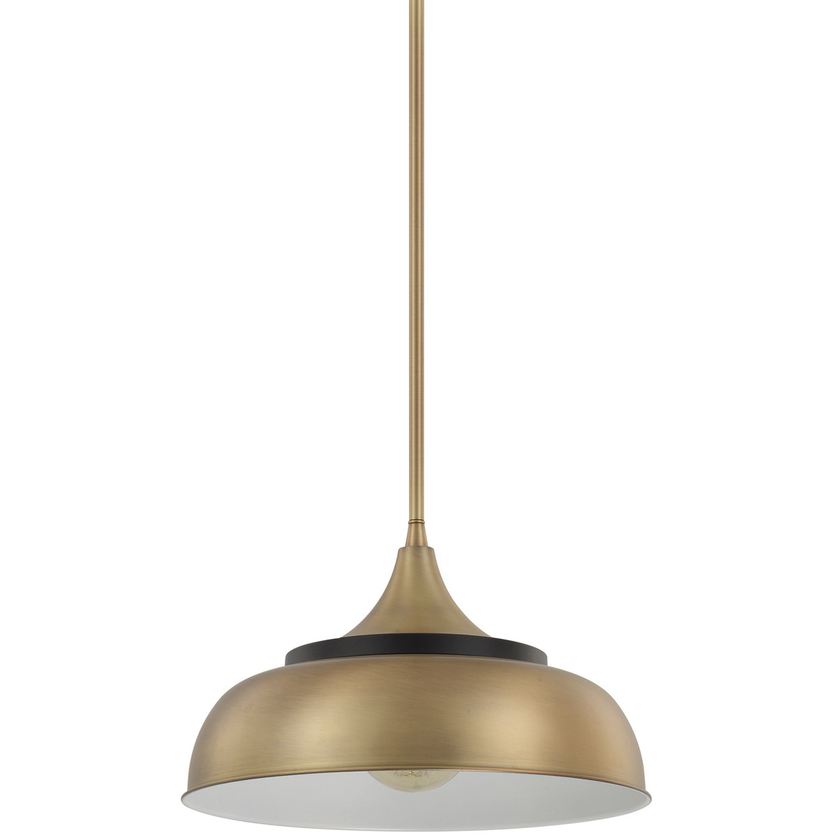 Capital Lighting 325713BX Max 1 Light 14.5 inch Brass and Onyx Pendant