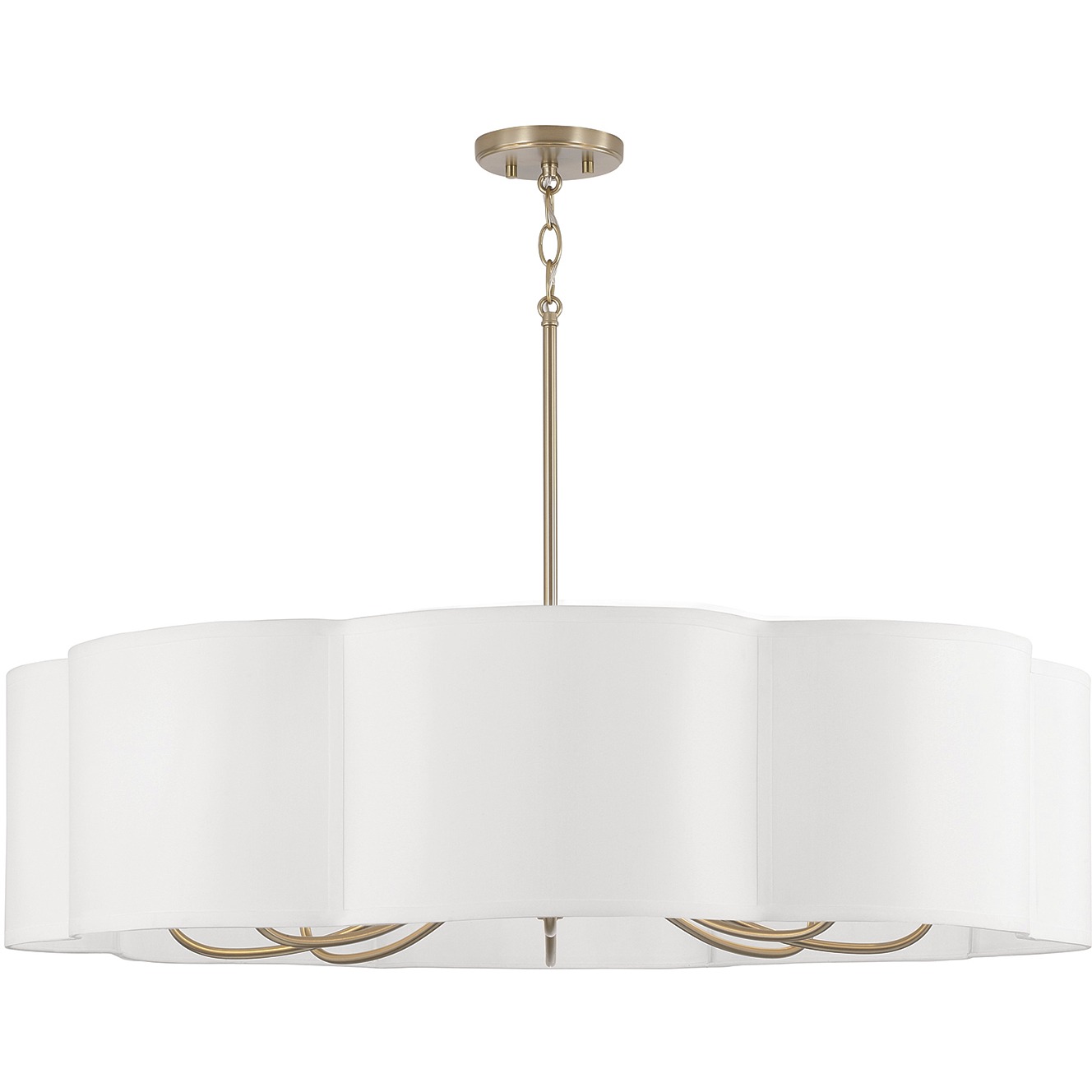 Sabine 8 Light 36 inch Matte Brass Chandelier Ceiling Light