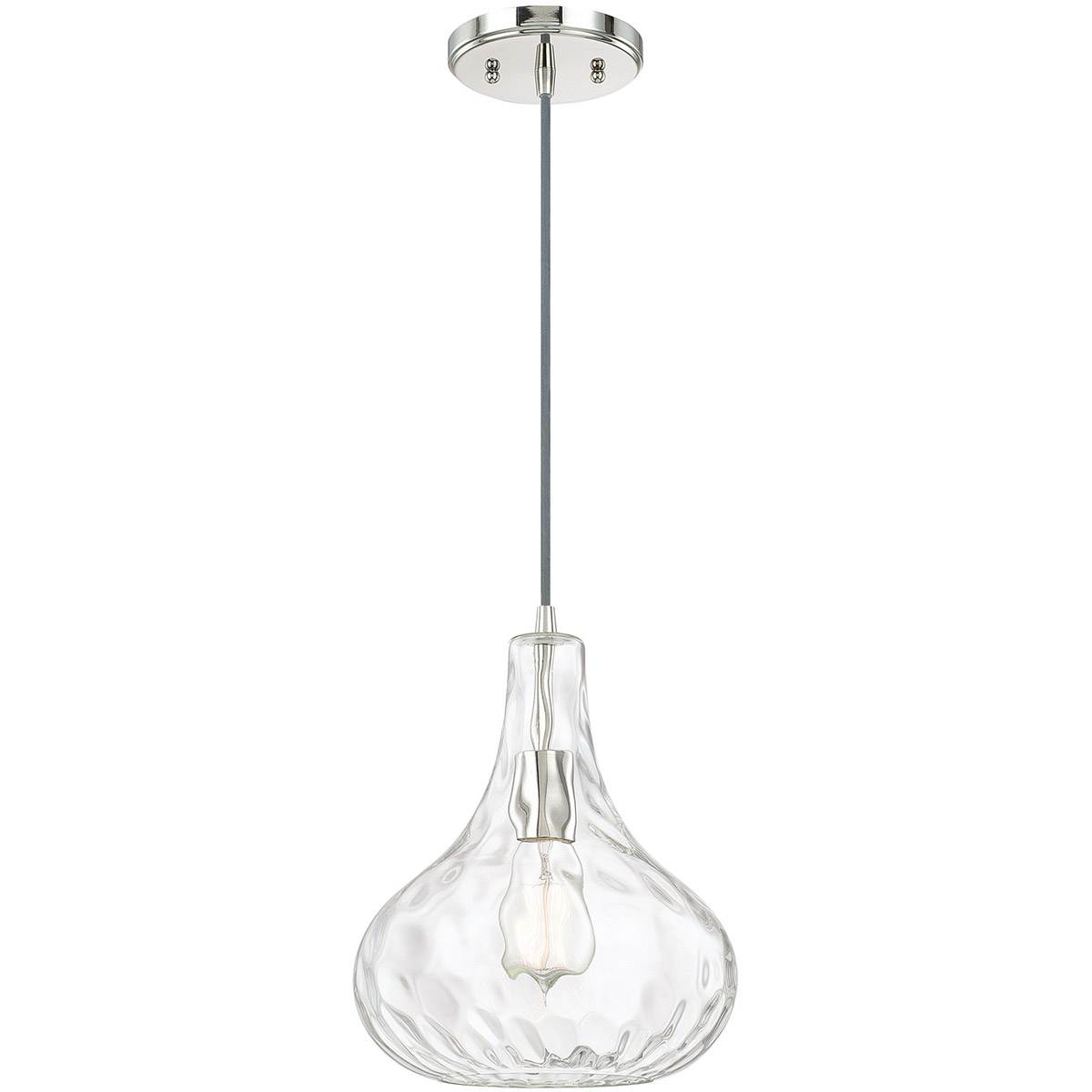Capital Lighting Elijah 1 Light 9 inch Polished Nickel Pendant Ceiling Light, Austin Allen & Co 9B239A - Open Box
