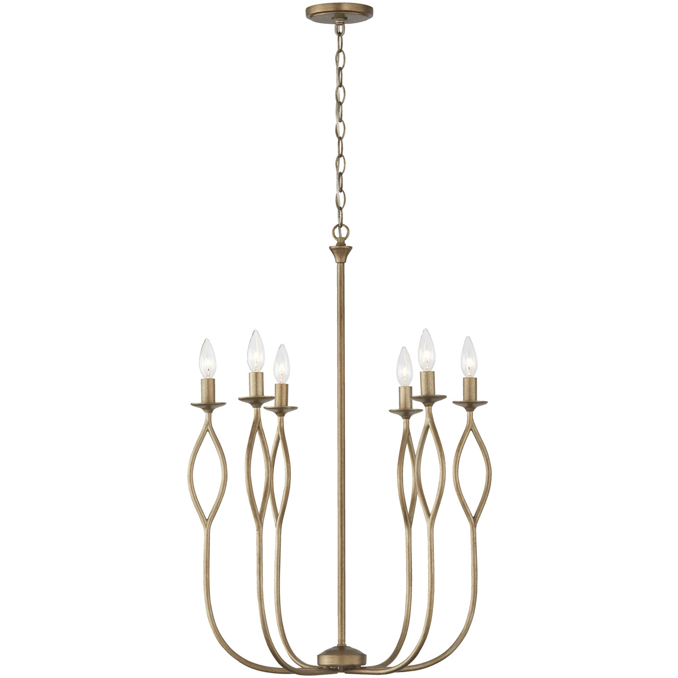 Capital Lighting Cohen 6 Light 22 inch Mystic Luster Chandelier Ceiling Light 452561ML - Open Box