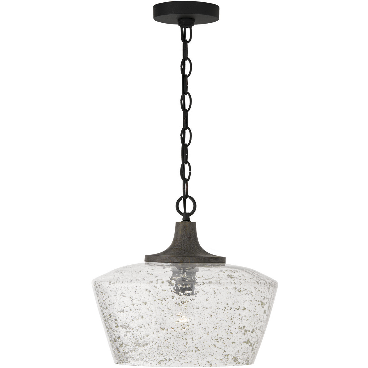 Clive 1 Light 14 inch Carbon Grey and Black Iron Pendant Ceiling Light
