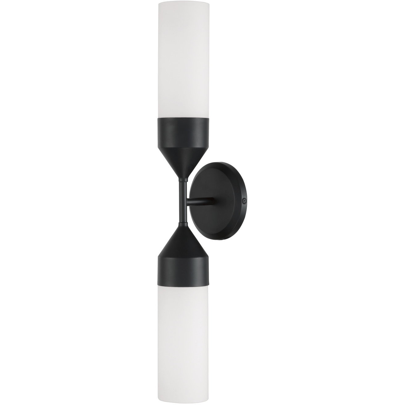 Devon 2 Light 5 inch Matte Black Sconce Wall Light
