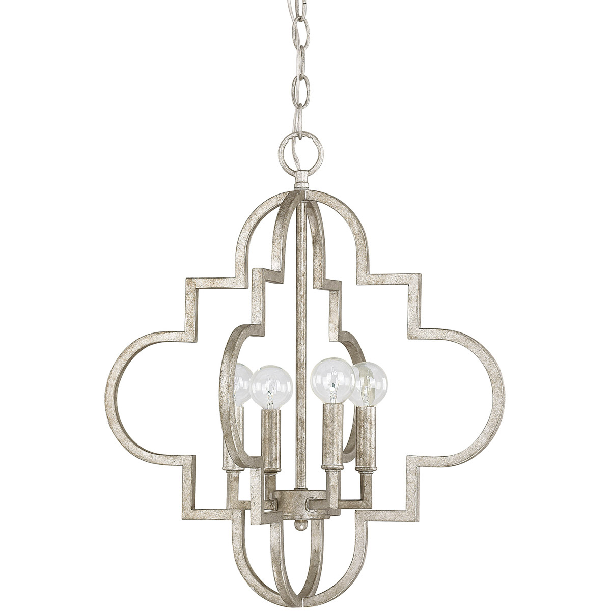 Ellis 4 Light 18 inch Antique Silver Pendant Ceiling Light