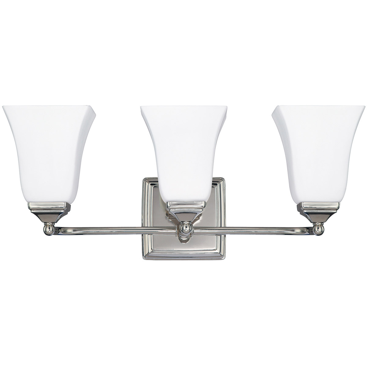 Cade 3 Light 20 inch Polished Nickel Vanity Light Wall Light