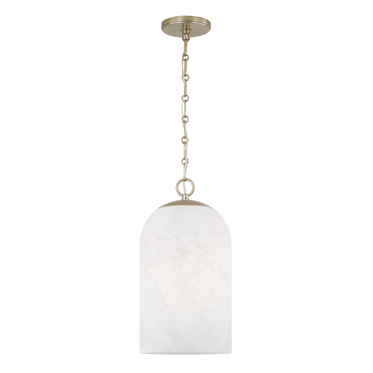 Cleo 1 Light 9 inch Matte Brass Pendant Ceiling Light in Faux Alabaster