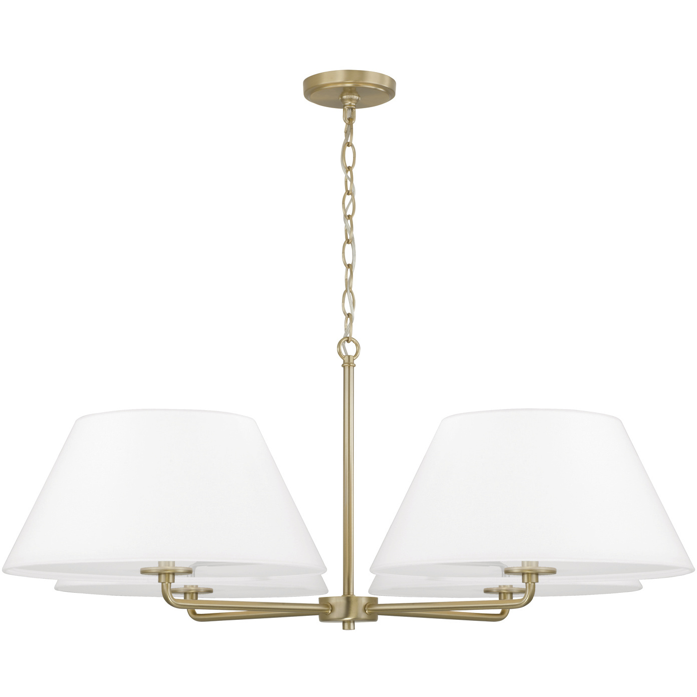 Parson 4 Light 39.25 inch Matte Brass Chandelier Ceiling Light
