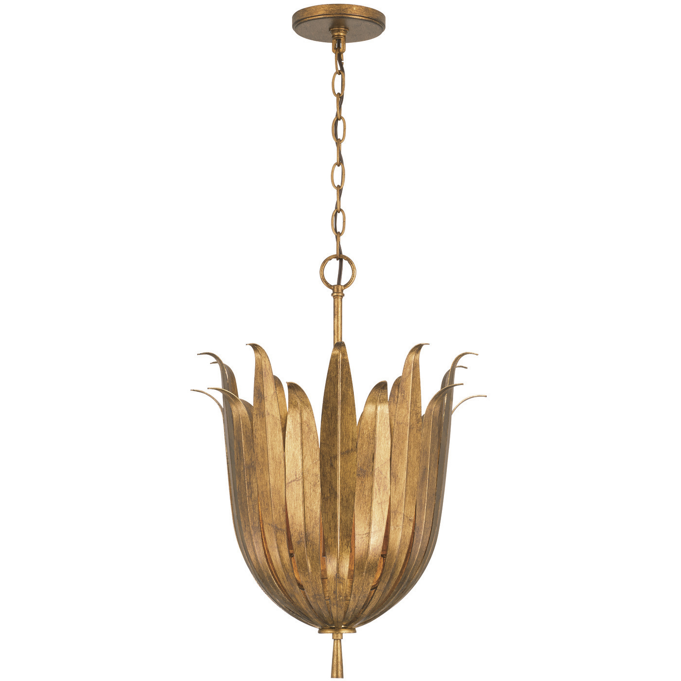 Eden 4 Light 16 inch Antique Gold Pendant Ceiling Light