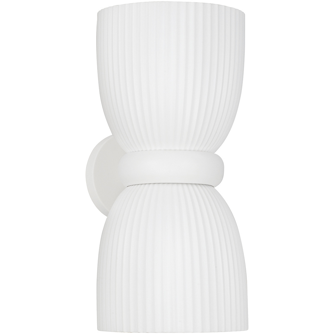 Mallory 2 Light 8 inch Ceramic White ADA Sconce Wall Light