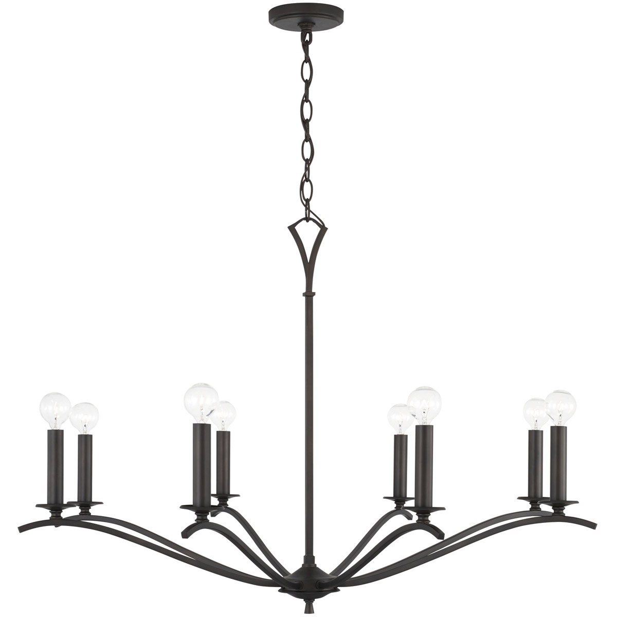 Jaymes 8 Light 37 inch Old Bronze Chandelier Ceiling Light