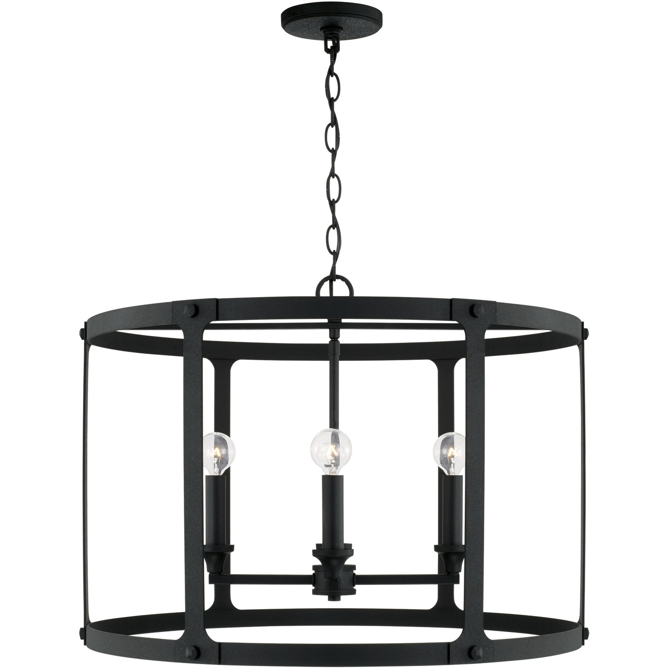 Brennen 4 Light 25 inch Black Iron Pendant Ceiling Light