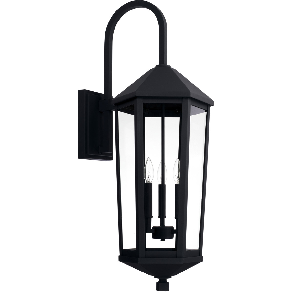 Ellsworth 3 Light 36 inch Black Outdoor Wall Lantern