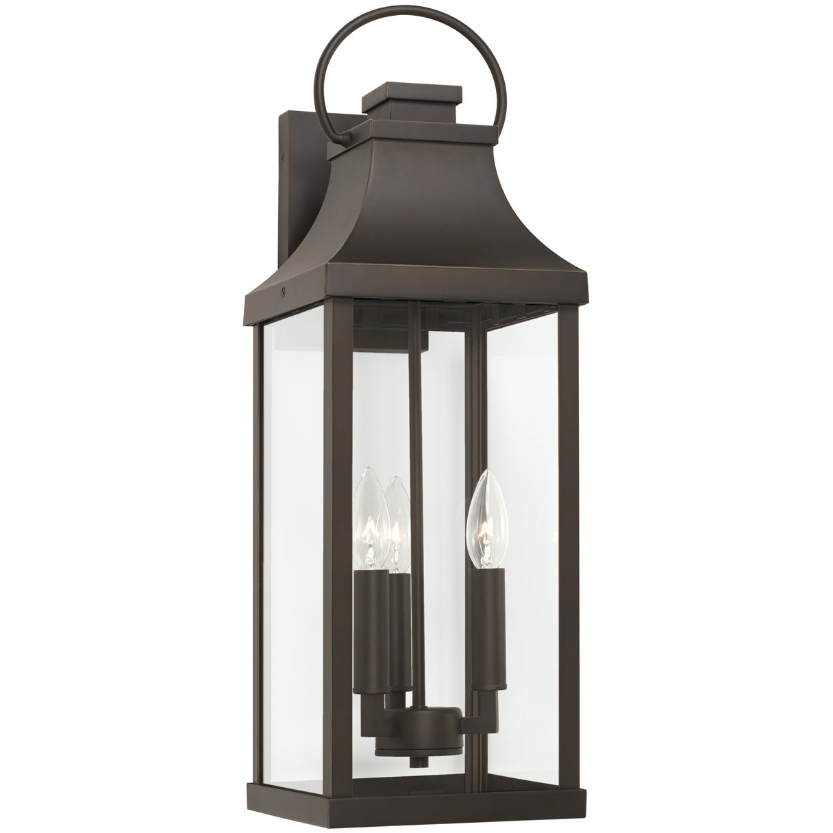 Bradford 3 Light 24 inch Oiled Bronze Outdoor Wall Lantern in Incandescent