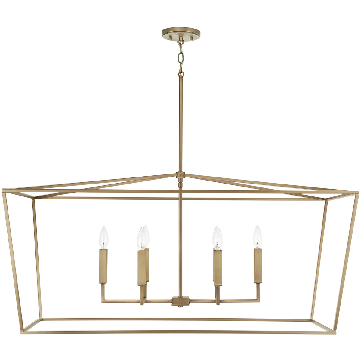 Thea 6 Light 42 inch Aged Brass Island Ceiling Light