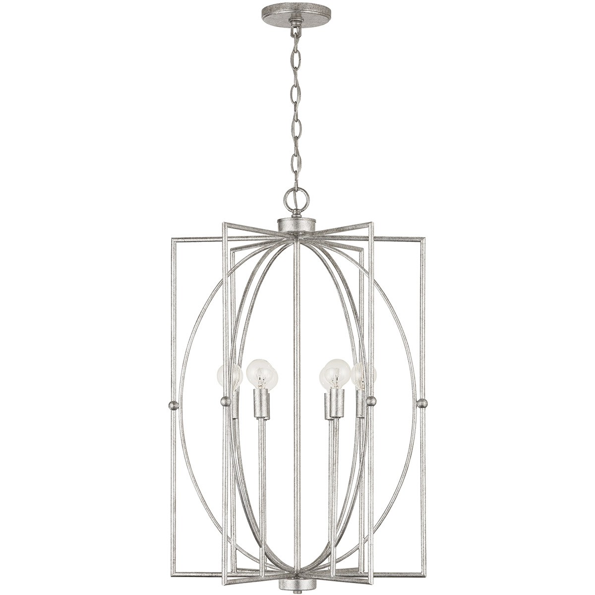 Oran 6 Light 18.75 inch Antique Silver Foyer Ceiling Light