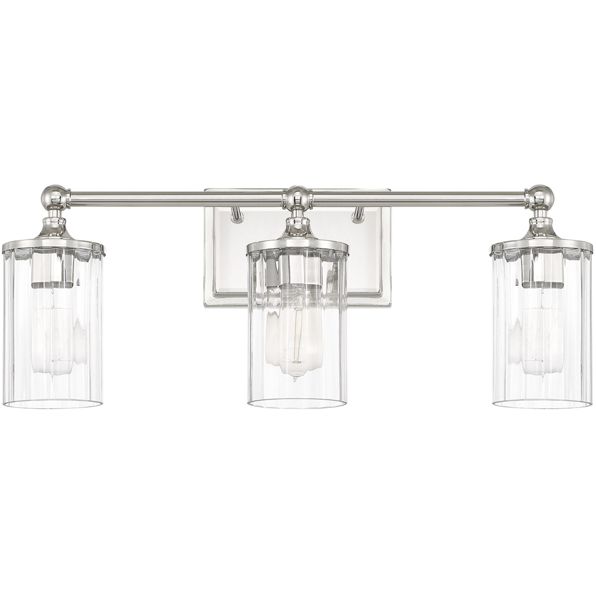 Camden 3 Light 24 inch Polished Nickel Vanity Light Wall Light