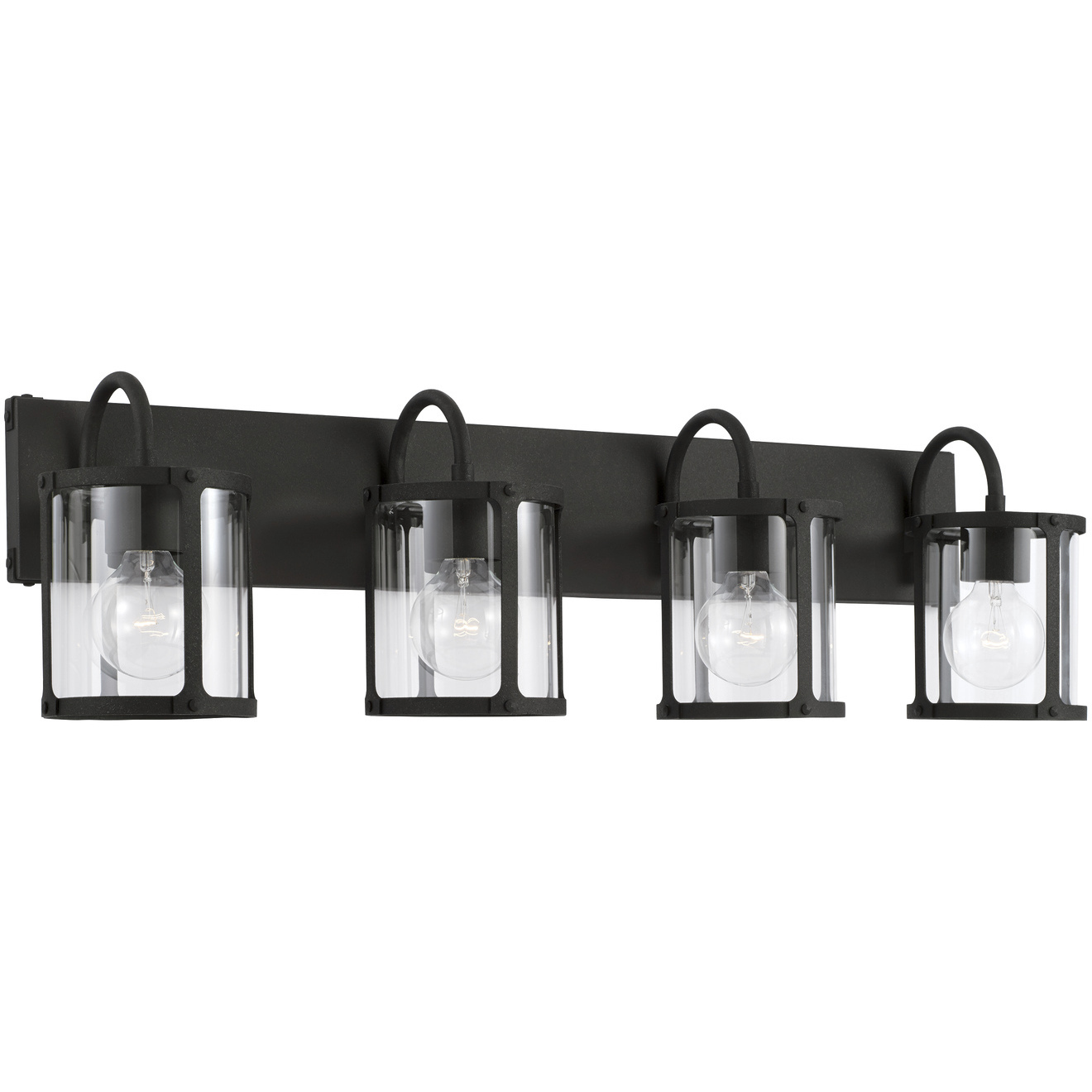 Brennen 4 Light 34 inch Black Iron Vanity Light Wall Light