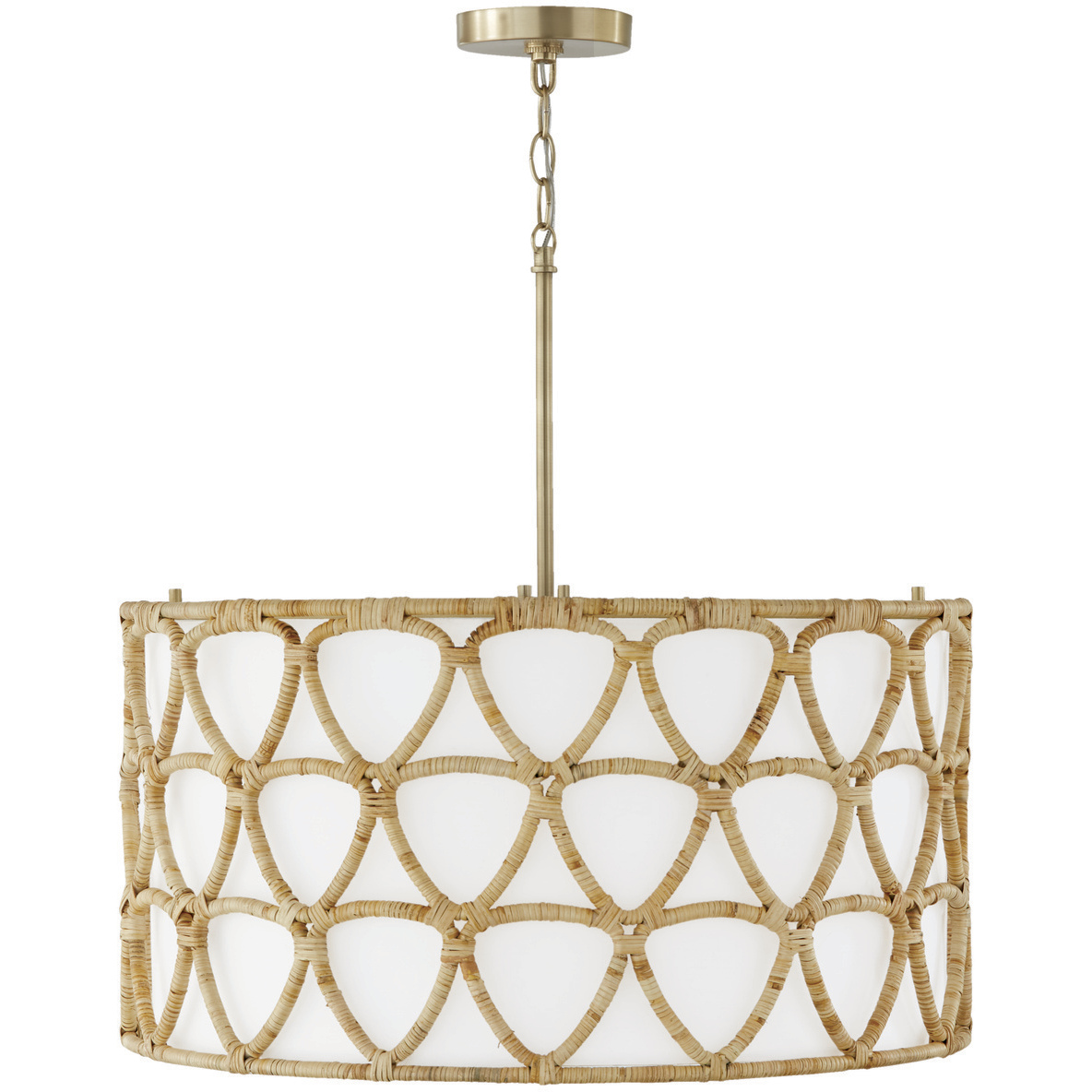Tulum 4 Light 24.5 inch Matte Brass Pendant Ceiling Light
