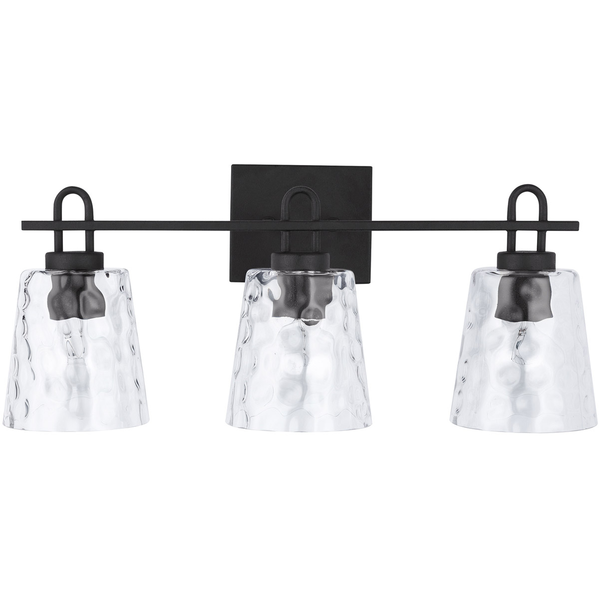 Fenton 3 Light 24 inch Black Iron Vanity Light Wall Light