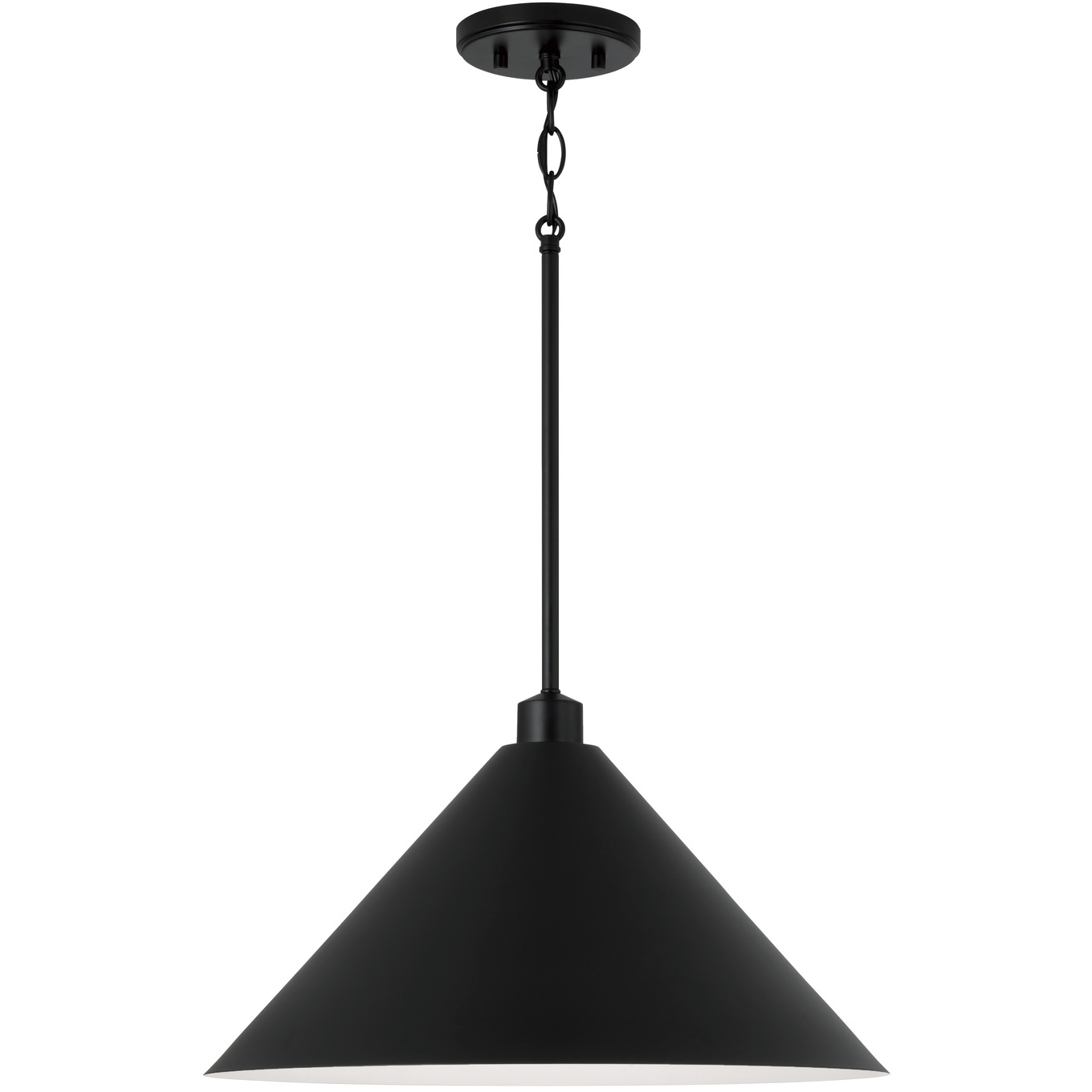 Capital Lighting Alden 1 Light 18 inch Matte Black Pendant Ceiling Light 351311MB - Open Box