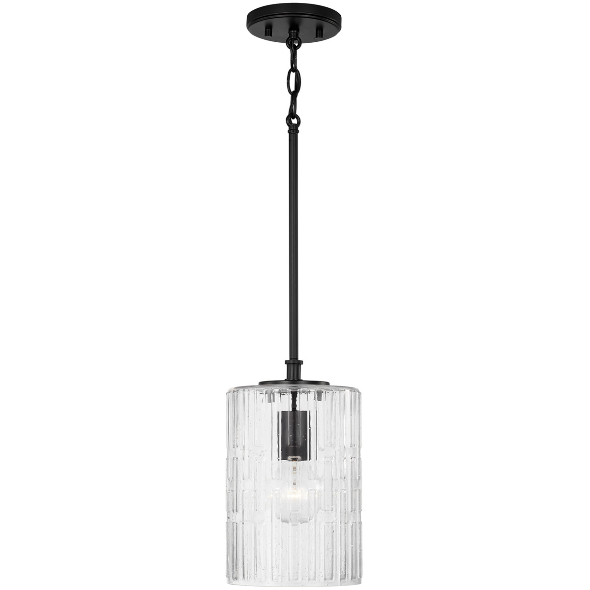 Emerson 1 Light 7 inch Matte Black Pendant Ceiling Light