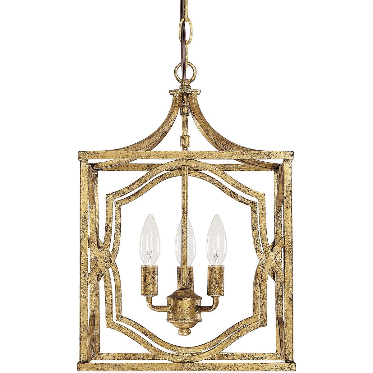 Blakely 3 Light 12.25 inch Antique Gold Foyer Ceiling Light