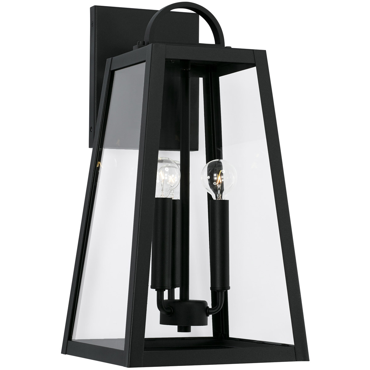 Capital Lighting Leighton 3 Light 20 inch Black Outdoor Wall Lantern 943732BK - Open Box