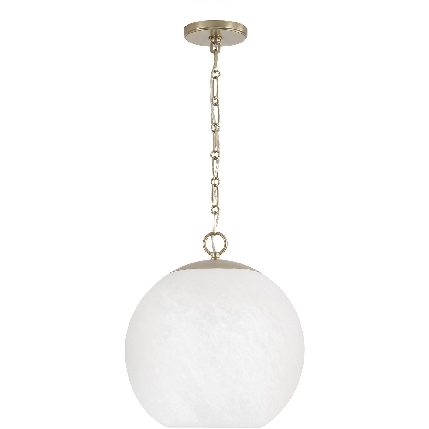 Cleo 1 Light 13.5 inch Matte Brass Pendant Ceiling Light